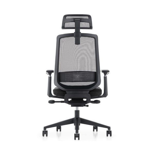 LDR ErgoLite Ultra Chair–Premium ergonomic office chair with 3D arms,seat slider,lumbar support,5 lock backrest & synchro tilt.Executive Styling,Black - Image 4