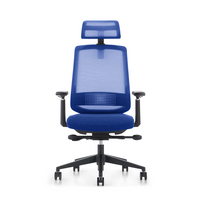 LDR ErgoLite Ultra Chair–Premium ergonomic office chair with 3D arms,seat slider,lumbar support,5 lock backrest & synchro tilt.Executive Styling,Blue - Image 2