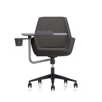 LDR Flex Learn 360 Chair –Training chair with writing table,moulded foam, fabric seat/back,alloy base&smooth castors.Huddle Space and Training,Black - Image 2