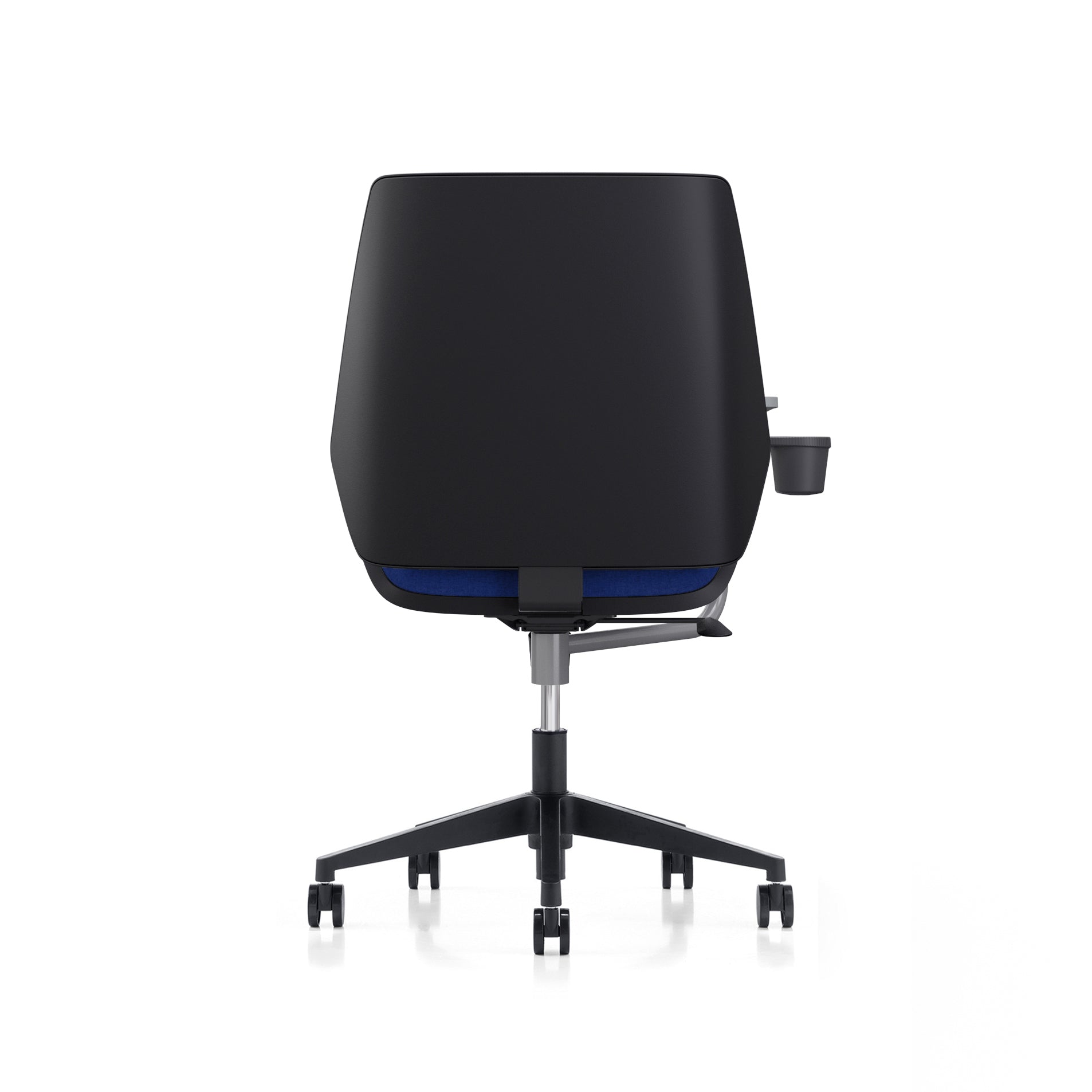 LDR Flex Learn 360 Chair –Training chair with writing table,moulded foam, fabric seat/back,alloy base&smooth castors.Huddle Space and Training,Blue - Image 4