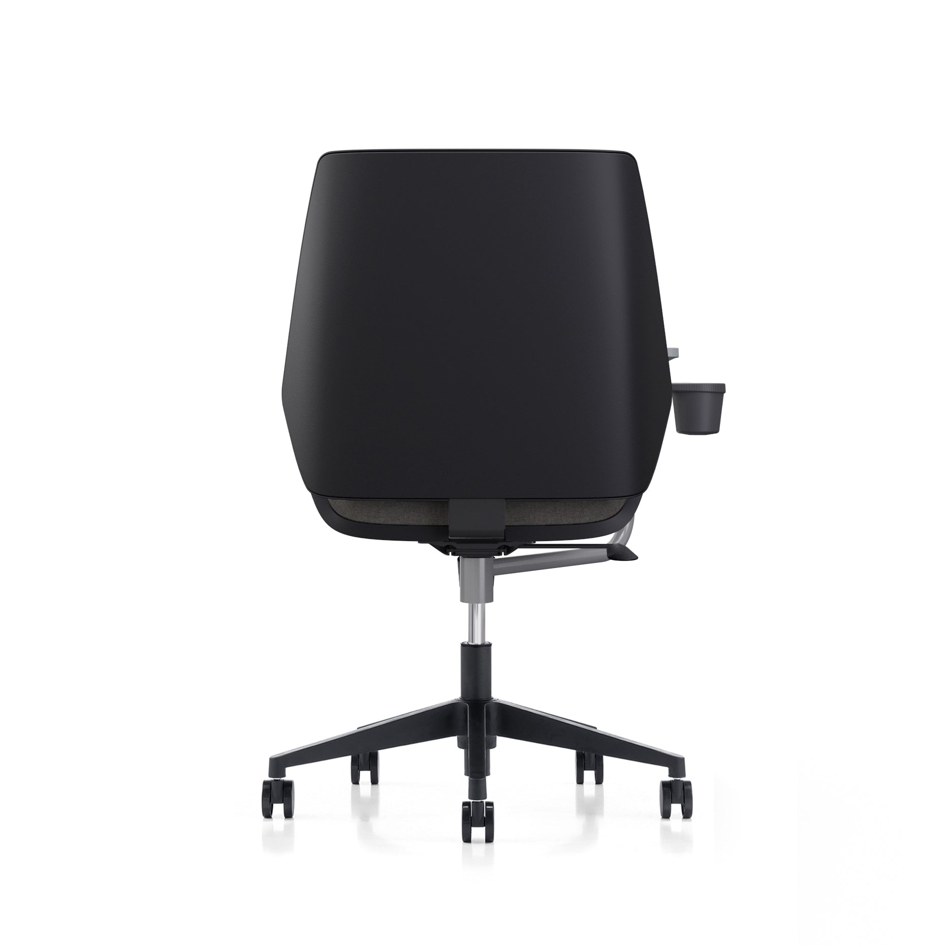 LDR Flex Learn 360 Chair –Training chair with writing table,moulded foam, fabric seat/back,alloy base&smooth castors.Huddle Space and Training, Grey - Image 4
