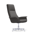 LDR Focus 360 Chair–High back executive chair with moulded foam,PU or fabric finish,fixed mech&4-star alloy base,Perfect for Huddle rooms,Black - Image 1
