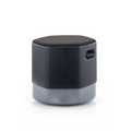 LDR Focus Mini Stool–Height-adjustable tumbler stool with moulded foam, rounded base, lightweight grey plastic build. light weight,easily movab,Black - Image 1