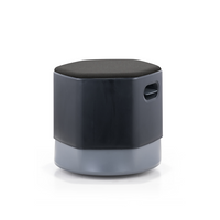 LDR Focus Mini Stool–Height-adjustable tumbler stool with moulded foam, rounded base, lightweight grey plastic build. light weight,easily movab,Black - Image 1