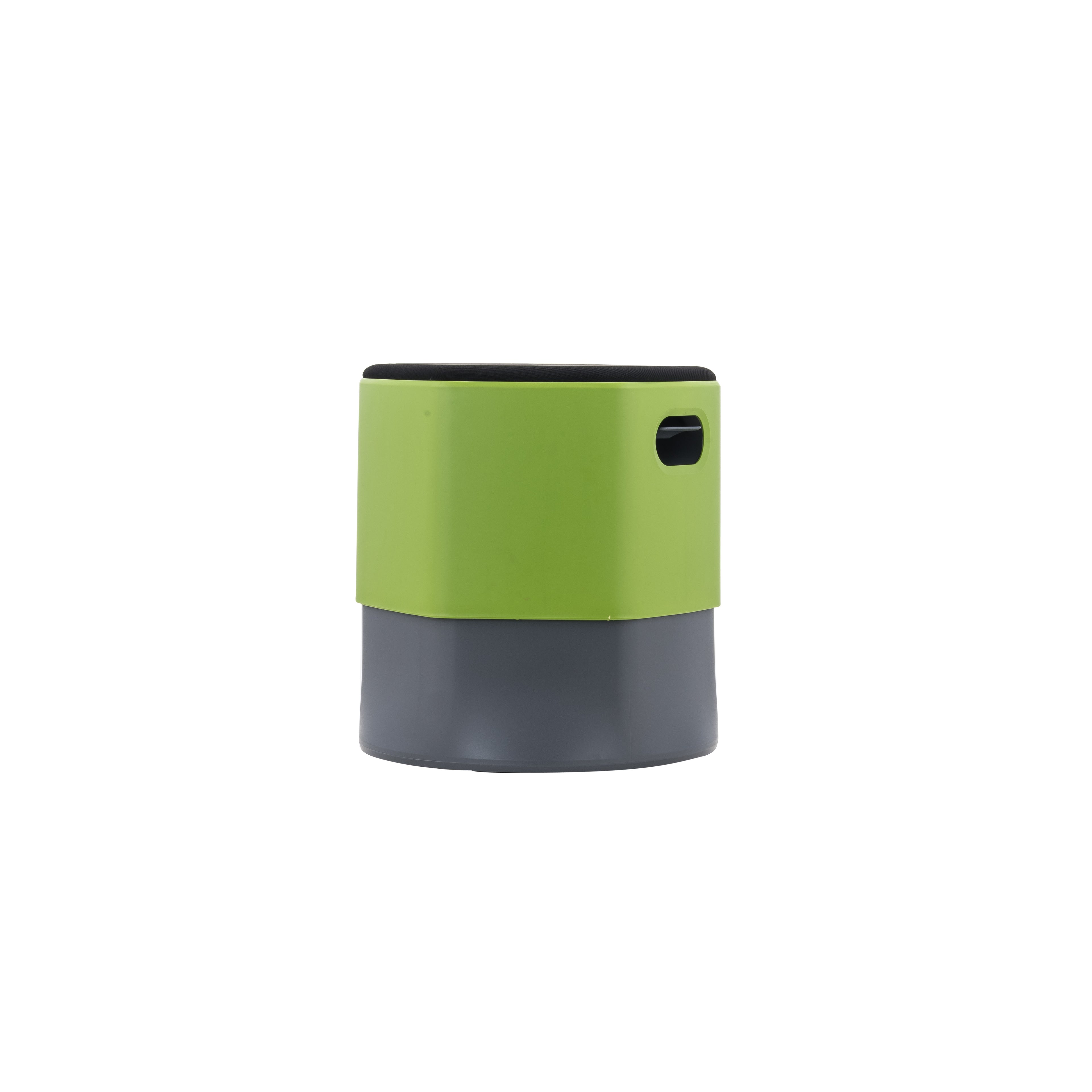 LDR Focus Mini Stool–Height-adjustable tumbler stool with moulded foam, rounded base, lightweight grey plastic build. light weight,easily movab,Grey - Image 4