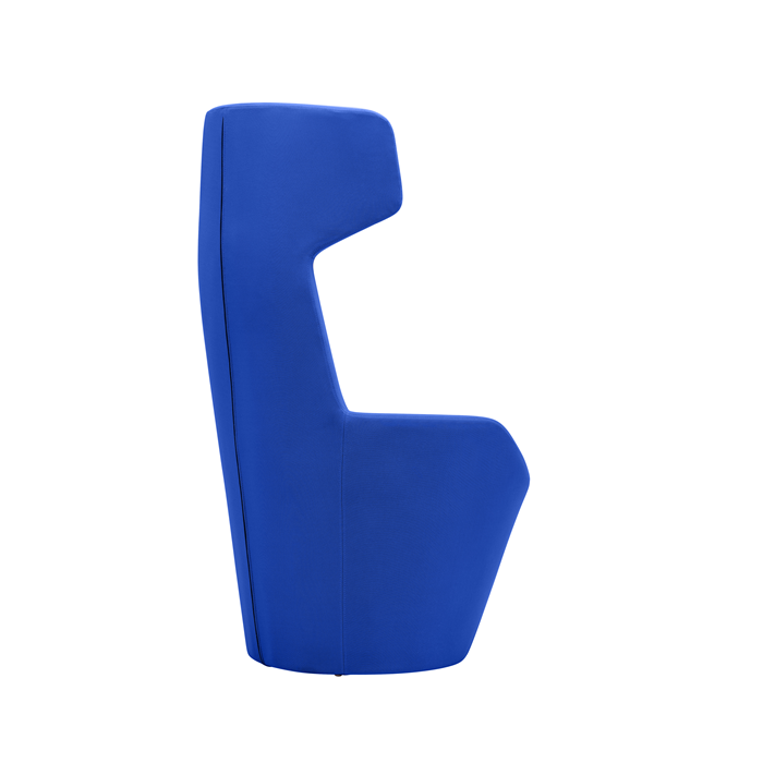 LDR Focus Ultra Chair–High-back lounge chair with ergonomic design, fabric upholstery,wide headrest&curved armrests.Waiting Rooms/Huddle Space,Blue - Image 3