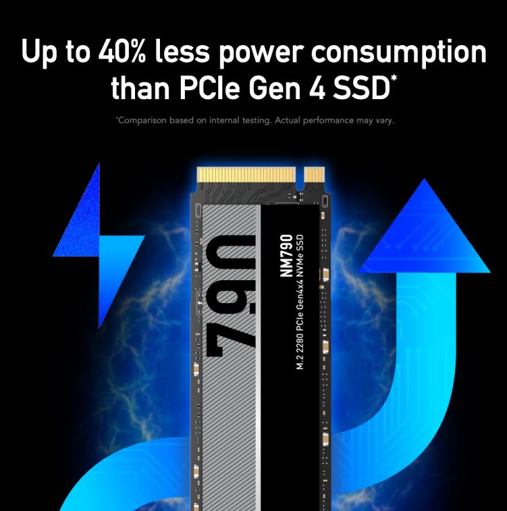 Lexar LNM790X004T-RNNNG Internal SSD 4TB M.2 2280 PCIe Gen 4x4 NVMe SSD up to 7400MB/s read, 6500MB/s write - Image 4