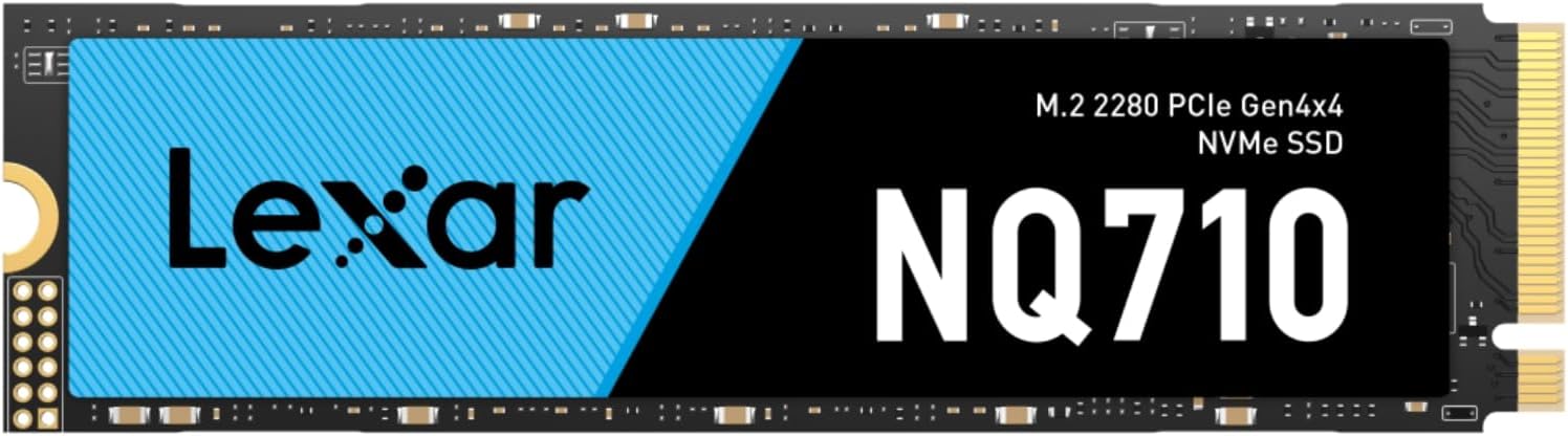 Lexar LNQ710X500G-RNNNG Internal SSD 500GB M.2 2280 PCIe Gen4x4, read up to 4400MB/s, write up to 1700MB/s- 5 year limited warranty - Image 1