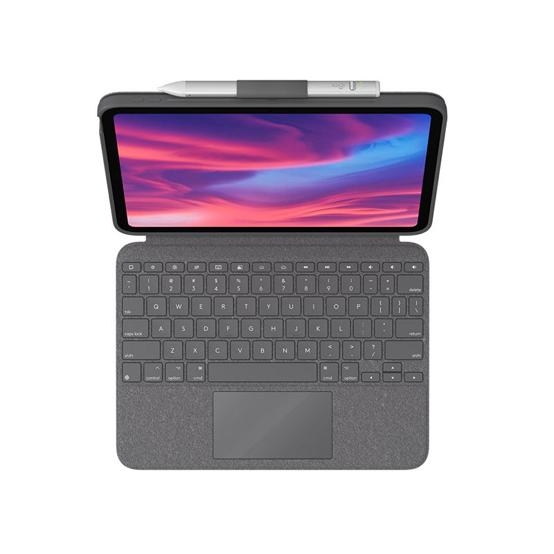 Logitech COMBO TOUCH FOR iPAD -Oxford Grey Backlit detachable keyboard case with trackpad for iPad (10th gen) 1-Year Limited Hardware Warranty - Image 3