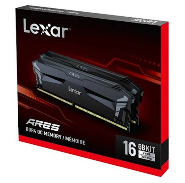 Lexar LD4BU008G-R3600GD0A DDR4 UDIMM 16GB Kit (2 x 8GB) 3600 MT/s 1.35V CL18 HEATSINK THOR XMP 2.0 OC Ares Black - Image 1