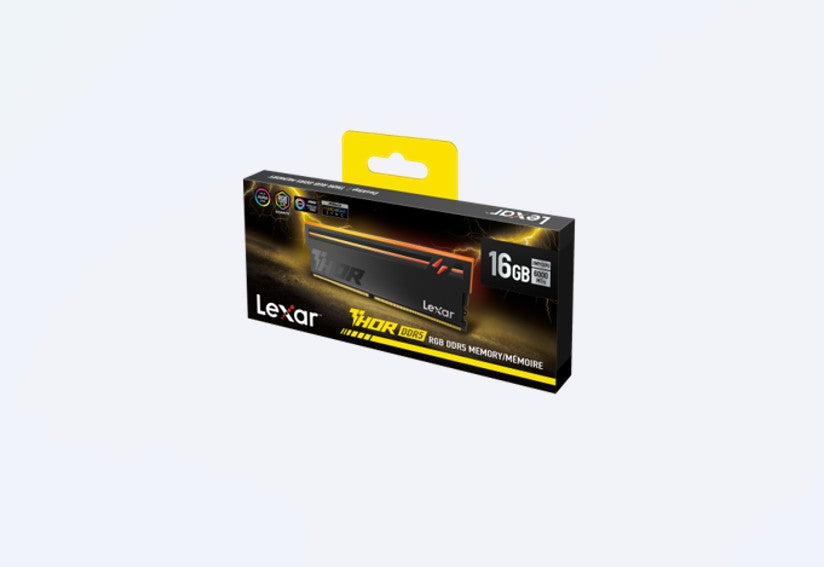 Lexar LD5U16G60C36BV-RGS DDR5 UDIMM 16GB 6000 MT/s 1.35V CL36 THOR G2 OC BLACK RGB INTEL XMP 3.0 & AMD EXPO - Image 2