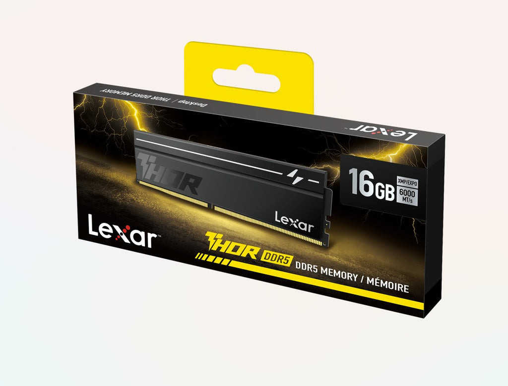Lexar LD5U16G60C400V-RGS DDR5 UDIMM 16GB 6000 MT/s 1.4V CL40 THOR G2 OC HEATSINK BLACK RGB INTEL XMP 3.0 & AMD EXPO - Image 1