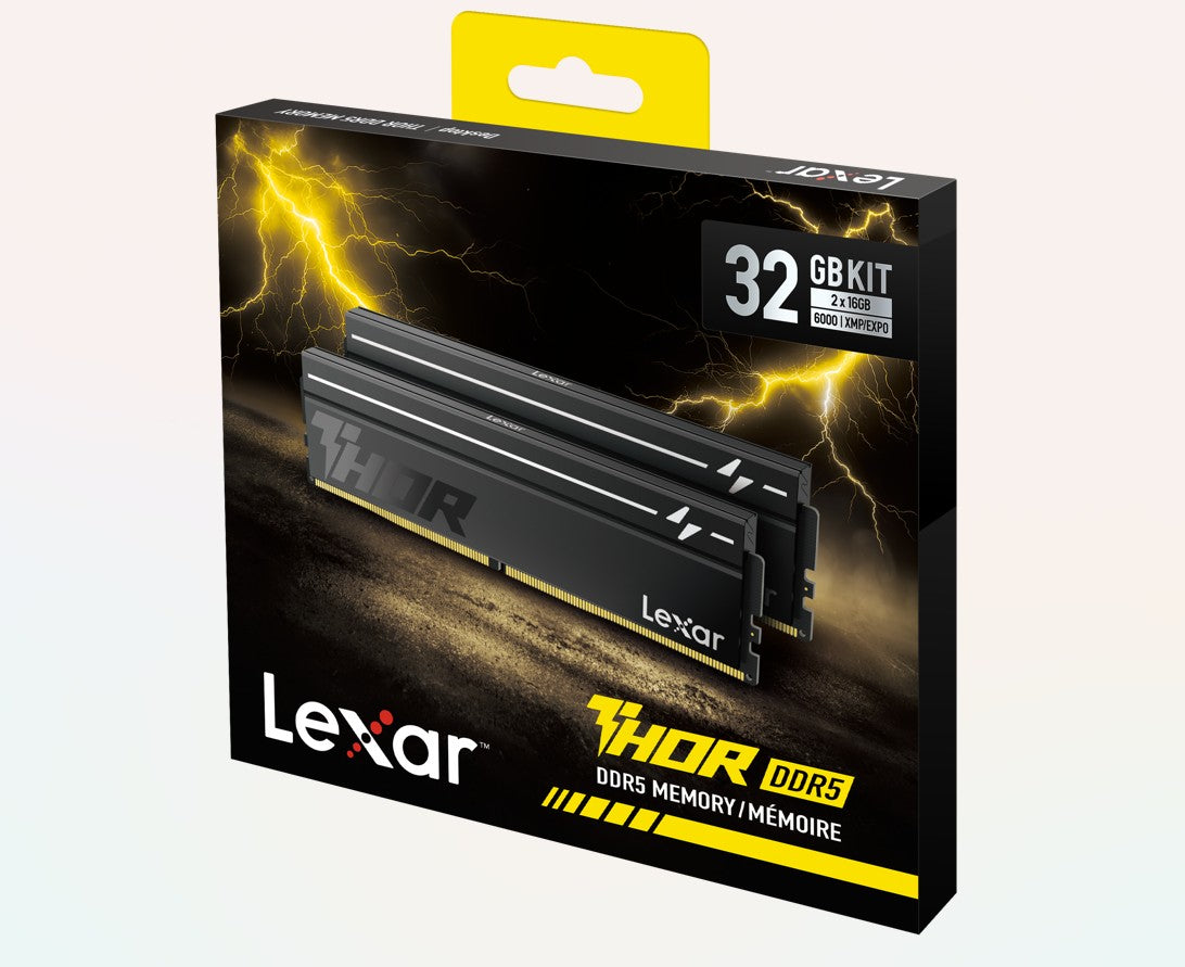 Lexar LD5U16G60C400V-RGD DDR5 UDIMM 32GB Kit (2 x 16GB) 6000 MT/s 1.4V CL40 THOR HEATSINK G2 OC GLOBAL - Image 1