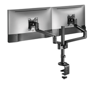 Astrotek Dual Monitor Arm Desk Mount Height Adjustable Stand for 2x LCD Display 23.8" 24" 27" 31.5" 32" 8kg 30° Tilt 180° Swivel 360° Pivot VESA LS - Image 2