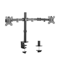 (LS)Brateck Dual Screens Economical Double Joint Articulating Steel Monitor Arm Fit Most 13’’-32’’ Monitors Up to 8kg per screen VESA 75x75/100x10 - Image 1