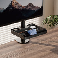 Brateck Pole Mounted Storage Shelf Easily mounted to Φ30-48mm (1.2"-1.9") poles (BLACK) 224x176x30mm (8.8"x6.9"x1.2" ) (LS) - Image 2