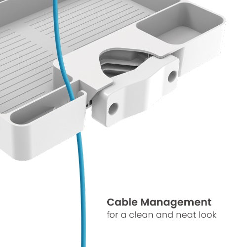 Brateck Pole Mounted Storage Shelf Easily mounted to Φ30-48mm (1.2"-1.9") poles (BLACK) 224x176x30mm (8.8"x6.9"x1.2" ) (LS) - Image 3