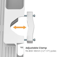Brateck Pole Mounted Storage Shelf Easily mounted to Φ30-48mm (1.2"-1.9") poles (BLACK) 224x176x30mm (8.8"x6.9"x1.2" ) (LS) - Image 4