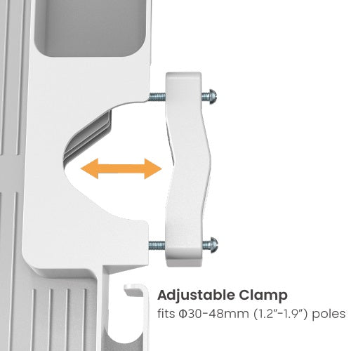 Brateck Pole Mounted Storage Shelf Easily mounted to Φ30-48mm (1.2"-1.9") poles (BLACK) 224x176x30mm (8.8"x6.9"x1.2" ) (LS) - Image 4