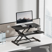 Brateck COST-EFFECTIVE ELECTRIC X-LIFT DESK CONVERTER 615x800x156~480mm up to 20kg, Black, Worksurface Size(LxW): 800x400mm - Image 2