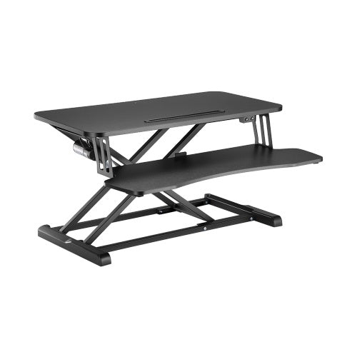 Brateck COST-EFFECTIVE ELECTRIC X-LIFT DESK CONVERTER 615x800x156~480mm up to 20kg, Black, Worksurface Size(LxW): 800x400mm - Image 5