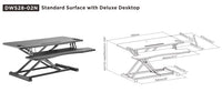 Brateck Gas Spring Sit Stand Desk Converter (950x615x110~505mm)with Keyboard Tray Deck(Standard MDF Board Surface - Image 3