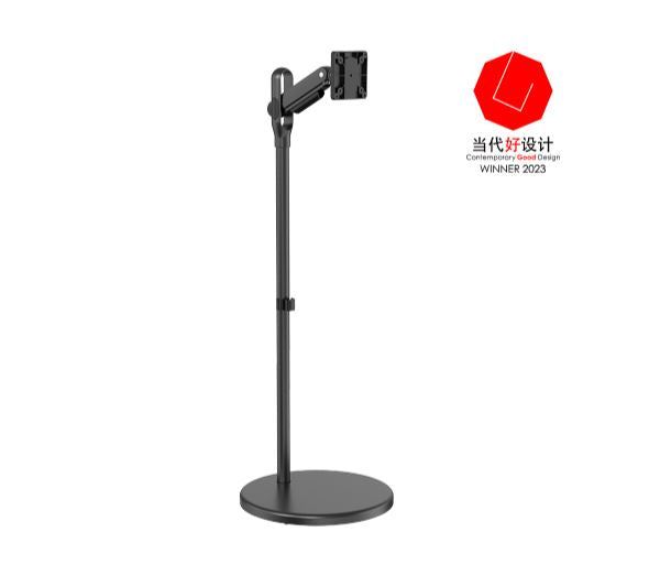 Brateck Mobile Spring assisted Display Floor Stand Fit Most 17"-35" Monitor Up to 10kg per screen VESA 75x75/100x100 Black colour (LS) - Image 1