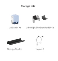 Brateck GMPB-05-02-B Clamp-on desk Pegboard Organizer with Storage Kits (Black) (LS) - Image 3