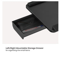 Brateck KBT11-01 Clamp-On Sit-Stand Keyboard Tray with Wrist Rest & Storage Drawer (Black) (LS) - Image 2