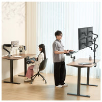 Brateck KBT11-01 Clamp-On Sit-Stand Keyboard Tray with Wrist Rest & Storage Drawer (Black) (LS) - Image 3