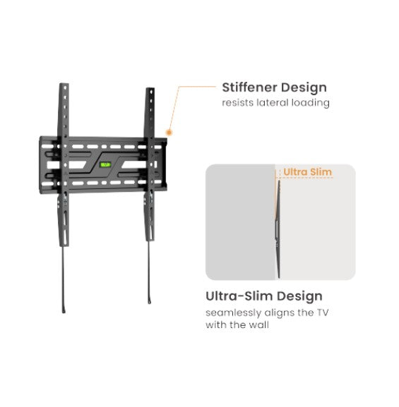 Brateck KL38-44F Large-Screen Compact Fixed TV Wall Mount Fit Screen Size: 32"-75" Up to  75kg, Fit Curved TV, 24x438x425mm (LS) - Image 2