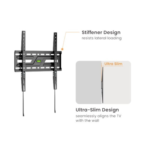 Brateck KL38-44F Large-Screen Compact Fixed TV Wall Mount Fit Screen Size: 32"-75" Up to  75kg, Fit Curved TV, 24x438x425mm (LS) - Image 2