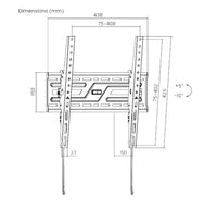 Brateck KL38-44T Large-Screen Compact Tilt TV Wall Mount Fit Screen Size: 32"-75" Up to  75kg, Fit Curved TV, 50x438x425mm (LS) - Image 3