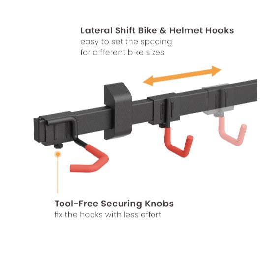 Brateck LBM09-02 Catch-All Wall Mounted Bike Rack For Bikes (LS) - Image 2