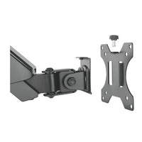 Brateck Single Screen Wall Mounted Gas Spring Monitor Arm,17"-32",Weight Capacity (per screen) 8kg; Matte Black - Image 3