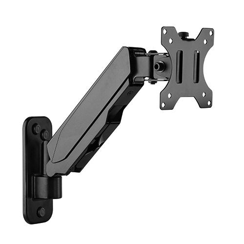 Brateck Single Screen Wall Mounted Gas Spring Monitor Arm,17"-32",Weight Capacity (per screen) 8kg; Matte Black - Image 5