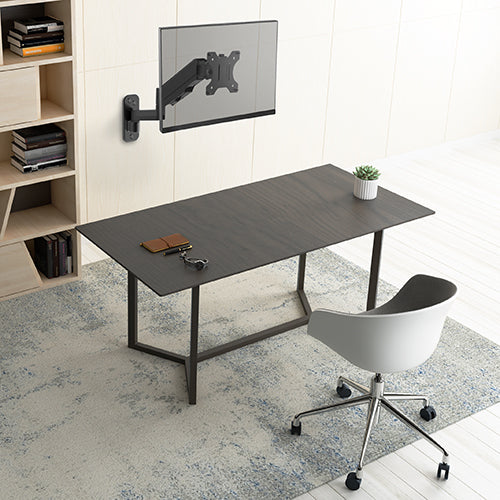 Brateck Single Screen Wall Mounted Articulating  Gas Spring Monitor Arm 17"-32",Weight Capacity (per screen) 8kg; - Image 4