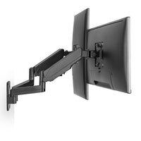 Brateck Dual Monitor Wall Mounted Gas Spring Monitor Arm 17"-32",Weight Capacity (per screen)8kg, Matte Black - Image 3