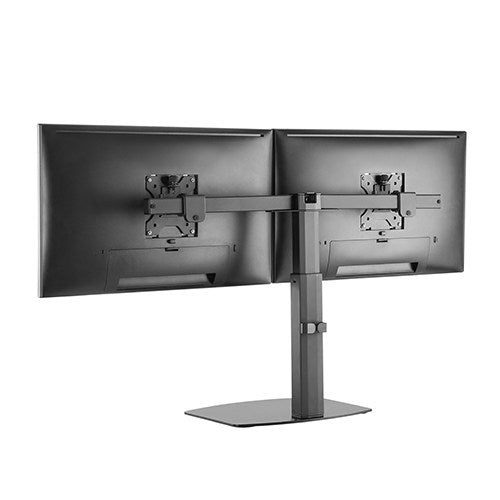 Brateck Dual Free Standing Screen Pneumatic Vertical Lift Monitor Stand Fit Most 17‘-27’ Monitors Up to 6kg per screen VESA 75x75/100x100 - Image 2