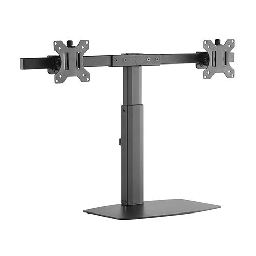 Brateck Dual Free Standing Screen Pneumatic Vertical Lift Monitor Stand Fit Most 17‘-27’ Monitors Up to 6kg per screen VESA 75x75/100x100 - Image 1