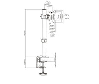 Brateck Single Screen Economical Articulating Steel Monitor Arm Fit Most 13"-32" LCD monitors, Up to 8kg per screen VESA 75x75/100x100 - Image 2