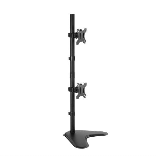 Brateck Dual Free Standing Screens Economical Double Joint Articulating Steel Monitor Stand Fit Most 13"-32"Monitors Up to 8kg VESA 100x100 (LS) - Image 1
