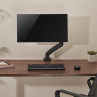 Brateck Economy Single Screen Spring-Assisted Monitor Arm Fit Most 17"-32" Monitor Up to 9 kg VESA 75x75/100x100, Matte Black - Image 2