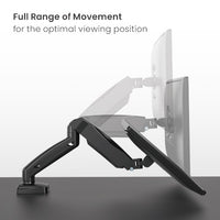Brateck Economy Single Screen Spring-Assisted Monitor Arm Fit Most 17"-32" Monitor Up to 9 kg VESA 75x75/100x100, Matte Black - Image 4