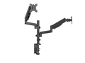 Brateck Dual Monitor Full Extension Gas Spring Dual Monitor Arm (independent Arms) Fit Most 17"-32" Monitors Up to 8kg per screen VESA 75x75/100x100 - Image 1