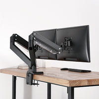 Brateck Dual Monitors Aluminum Heavy-Duty Gas Spring Monitor Arm Fit Most 17‘-35’ Monitors Up to 15kg per screen VESA 75x75/100x100 - Image 2
