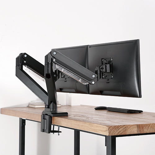 Brateck Dual Monitors Aluminum Heavy-Duty Gas Spring Monitor Arm Fit Most 17‘-35’ Monitors Up to 15kg per screen VESA 75x75/100x100 - Image 2