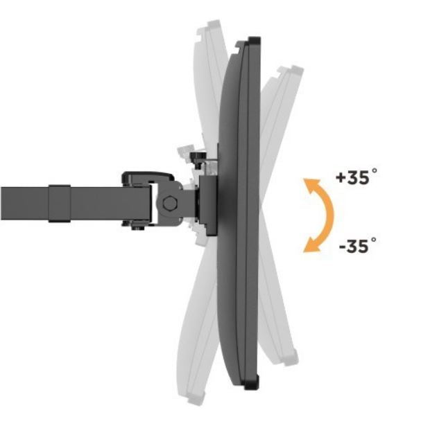Brateck Single Monitor Affordable Steel Articulating Monitor Arm Fit Most 17"-32" Monitor Up to 9kg per screen VESA 75x75/100x100 (LS) - Image 3