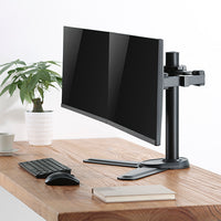 Brateck Dual Free Standing Monitors Affordable Steel Articulating Monitor Stand Fit Most 17"-32" Monitors Up to 9kg per screen VESA 75x75/100x100 - Image 2