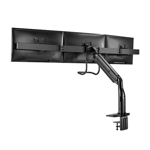 Brateck Triple Monitors Select Gas Spring Aluminum Monitor Armt Fit Most Screen Size 17"-32" up to 6.5kg VESA 75x75/100x100 (LS) - Image 2